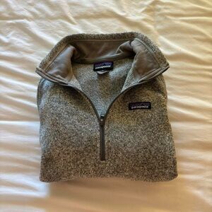 Patagonia Gray Zip Up Sweater